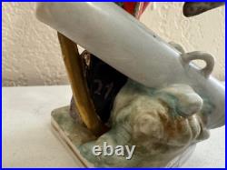 Vintage Antique German Porcelain Military Figurine French Hussar Officer 1812