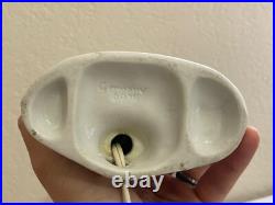 Vintage Antique German Porcelain Pair of Lamps with Courting Couple