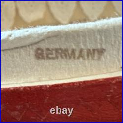 Vintage/Antique German Rabbit Easter Paper Egg Figurine Red Brown Blue White
