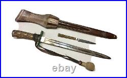 Vintage Antique German Solingen Weyersberg Hunting Cutlass Dagger Knife Knot Old
