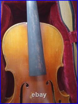 Vintage Antique German Violin Two Bows Knoll Bow