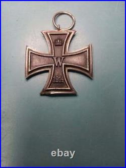 Vintage Antique German WW1 2nd Class Iron Cross Medal 1813-1914 WithJump Ring