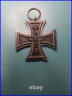Vintage Antique German WW1 2nd Class Iron Cross Medal 1813-1914 WithJump Ring