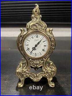 Vintage Antique German Winette WinterMantel 8 Day Pendulum Clock Brass Case