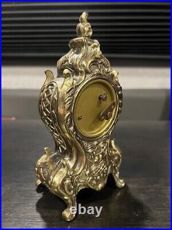 Vintage Antique German Winette WinterMantel 8 Day Pendulum Clock Brass Case
