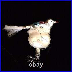 Vintage/Antique German Wired Glass Bird on a Nest Coil Clip Christmas Ornament Vintage/Antique German Wired Glass Bird on a Nest Coil Clip Christmas Ornament