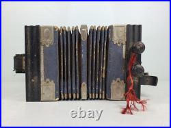 Vintage Antique German Wooden 12 Accordion Instrument 10 Keys Vintage Antique German Wooden 12 Accordion Instrument 10 Keys