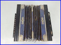 Vintage Antique German Wooden 12 Accordion Instrument 10 Keys Vintage Antique German Wooden 12 Accordion Instrument 10 Keys