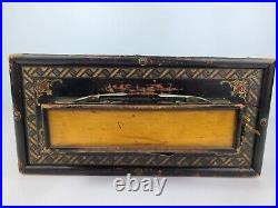 Vintage Antique German Wooden Accordion Instrument 10 Keys Vintage Antique German Wooden Accordion Instrument 10 Keys