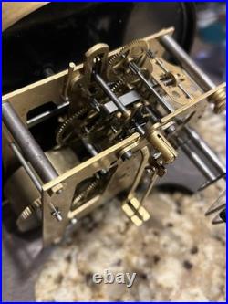Vintage Antique Gustav Becker German Wall Box Clock Mechanical Movement Works