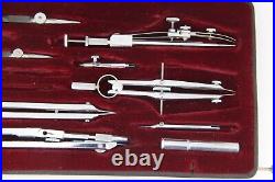 Vintage Antique Haff Präzision Spezial PS VII German Drawing Tools Set, READ