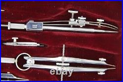 Vintage Antique Haff Präzision Spezial PS VII German Drawing Tools Set, READ