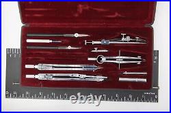 Vintage Antique Haff Präzision Spezial PS VII German Drawing Tools Set, READ