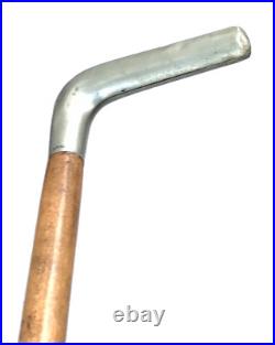 Vintage Antique Hallmarked German Silver Handle Hardwood Walking Stick Cane Old