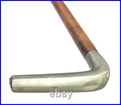 Vintage Antique Hallmarked German Silver Handle Hardwood Walking Stick Cane Old