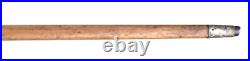 Vintage Antique Hallmarked German Silver Handle Hardwood Walking Stick Cane Old