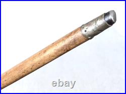 Vintage Antique Hallmarked German Silver Handle Hardwood Walking Stick Cane Old