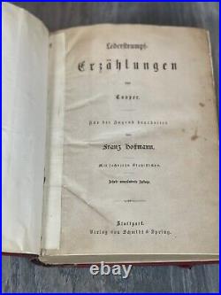 Vintage Antique J F Cooper Lederstrumpf- Written In German Book Year 1896