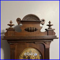 Vintage Antique Junghans German Wind Up Butterfly Dial Wall Clock