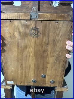 Vintage Antique Junghans German Wind Up Butterfly Dial Wall Clock