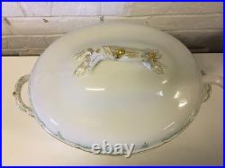 Vintage Antique KPM German Porcelain Tureen with Branch Style Handles