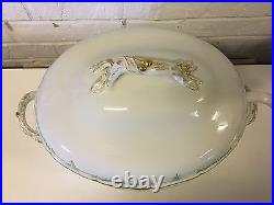 Vintage Antique KPM German Porcelain Tureen with Branch Style Handles Vintage Antique KPM German Porcelain Tureen with Branch Style Handles