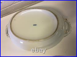 Vintage Antique KPM German Porcelain Tureen with Branch Style Handles