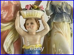 Vintage Antique Karl ENS German Porcelain Women & Child Celebrating Figurine
