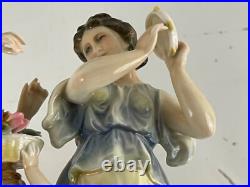 Vintage Antique Karl ENS German Porcelain Women & Child Celebrating Figurine
