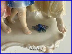 Vintage Antique Karl ENS German Porcelain Women & Child Celebrating Figurine