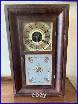 Vintage Antique Large German Wood Og Ogee Wind Up Clock