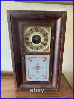 Vintage Antique Large German Wood Og Ogee Wind Up Clock