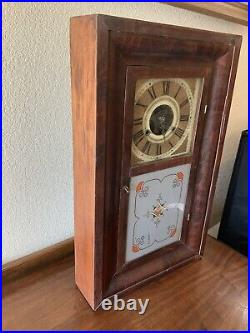 Vintage Antique Large German Wood Og Ogee Wind Up Clock