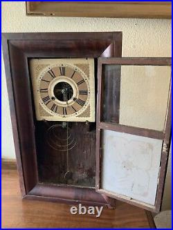 Vintage Antique Large German Wood Og Ogee Wind Up Clock