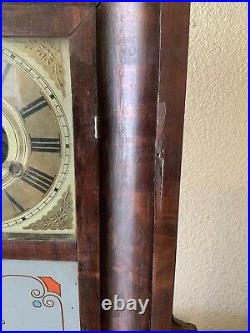 Vintage Antique Large German Wood Og Ogee Wind Up Clock