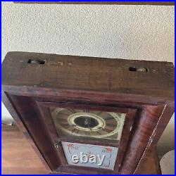 Vintage Antique Large German Wood Og Ogee Wind Up Clock