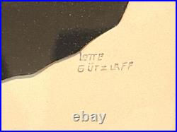 Vintage Antique Lotte Gutzlaff Love Birds German Image Paper Cut Silloette Old