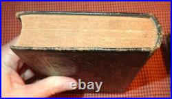 Vintage Antique Old 1873 Leather Bound German & English Embossed Bible Testament