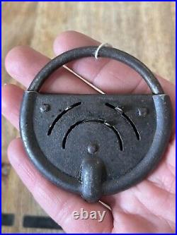 Vintage Antique Old German Unique Padlock With Combo Lock