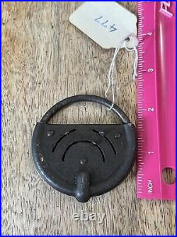 Vintage Antique Old German Unique Padlock With Combo Lock