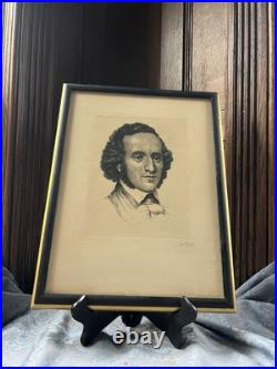 Vintage/Antique Print of German Composer Felix Mendelssohn Vintage/Antique Print of German Composer Felix Mendelssohn