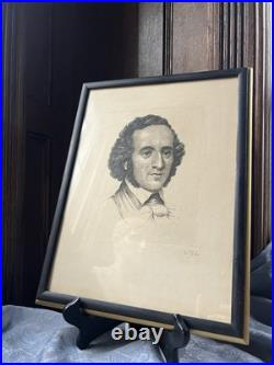 Vintage/Antique Print of German Composer Felix Mendelssohn Vintage/Antique Print of German Composer Felix Mendelssohn
