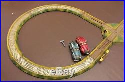 Vintage Antique Rallye Circuit Track DRP German Tinplate With Cars Working