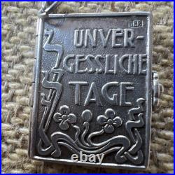 Vintage Antique Rare 800 Silver German Book 1903