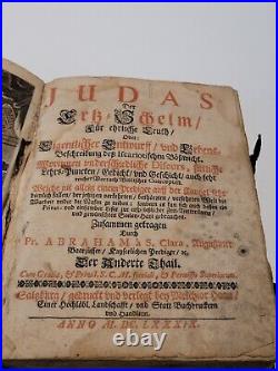 Vintage Antique St. Clara Judas Der Ertz-Schelm German Religion Book 1689 Rare