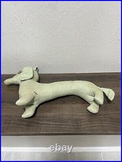 Vintage Antique Stuffed Plush German Dachshund Weiner Dog Googly Eyes Primitive