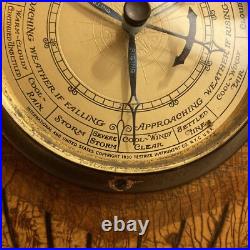 Vintage Antique Testrite Weather Forecaster 1930 Deco Wood Wall Barometer German Vintage Antique Testrite Weather Forecaster 1930 Deco Wood Wall Barometer German