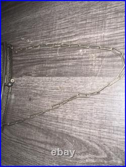 Vintage Antique Victorian German Silver Mesh Purse/ Handbag With Chain 6 Wide Vintage Antique Victorian German Silver Mesh Purse/ Handbag With Chain 6 Wide