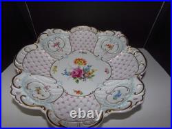 Vintage Antique Von Schierholz German Porcelain 15 Footed Bowl Hand-painted