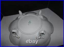 Vintage Antique Von Schierholz German Porcelain 15 Footed Bowl Hand-painted